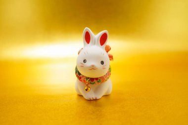 Tavşan yılı yeni yıl malzemesi (Yeni Yıl kartı). Çekim yeri: Yokohama-şehir kanagawa ili