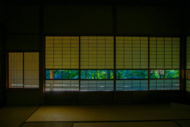 Japon evleri için Japon tarzı bir oda. Çekim yeri: Shibuya -ku, Tokyo