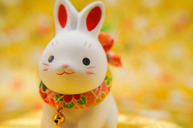 Tavşan yılı yeni yıl malzemesi (Yeni Yıl kartı). Çekim yeri: Yokohama-şehir kanagawa ili