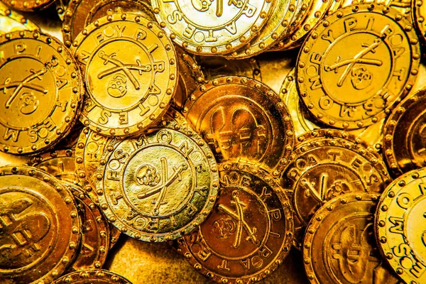 Imagen Grandes Cantidades Monedas Oro Ubicación Del Tiroteo Yokohama City —  Fotos de Stock