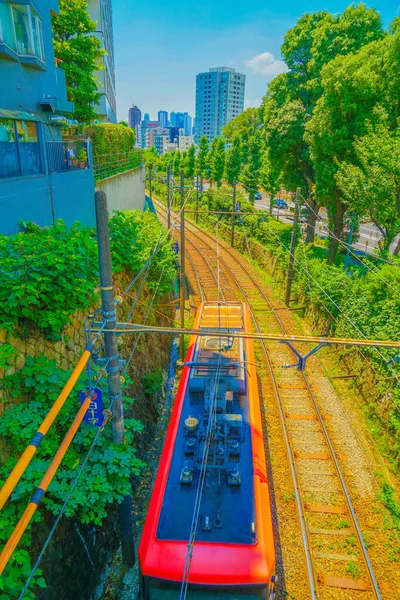 Γραμμή Toden Arakawa Τοποθεσία Λήψης Shinjuku Τόκιο — Φωτογραφία Αρχείου