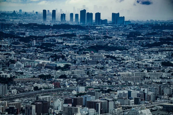 Miasto Tokio Pokryte Chmurami Strzelanie Lokalizacja Tokio Metropolii — Zdjęcie stockowe