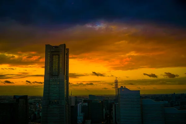 Yokohama Landmark Tower Vista Noturna Localização Tiro Nishi Yokohama — Fotografia de Stock