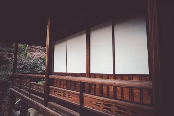 Στην Άκρη Του Ιαπωνικού Σπιτιού Τοποθεσία Νομός Γιοκοχάμα Πόλη Καναγκάουα — Φωτογραφία Αρχείου