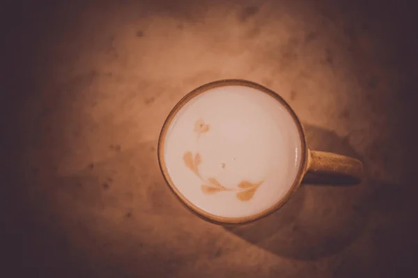 Café Latte Kaffekopp Fotografering Plats Meguro Tokyo — Stockfoto