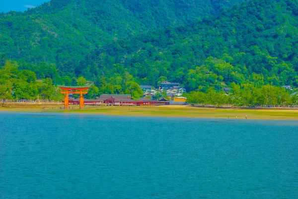 Miyajima Itsukushima Przybytek Torii Rozmieszczenie Fotografowania Hiroszima — Zdjęcie stockowe