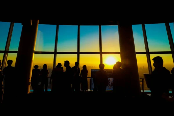 stock image Tokyo Sky Tree Observation Deck and tourists. Shooting Location: Sumida -ku, Tokyo