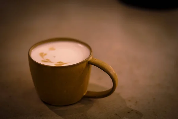 Cafe Latte Kaffeetasse Vorhanden Drehort Meguro Tokio — Stockfoto