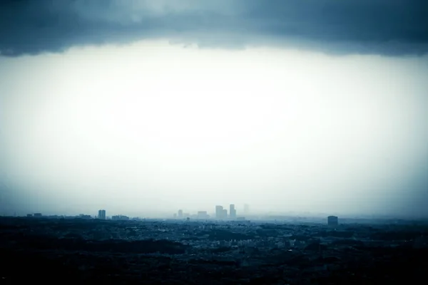Eine Stadt Tokio Die Von Wolken Bedeckt Ist Drehort Großraum — Stockfoto