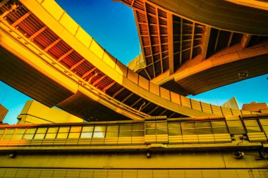Expressway bridge (traffic image). Shooting Location: Shinjuku-ku, Tokyo