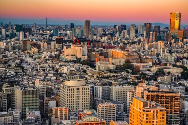 The cityscape and evening view in the city center. Shooting Location: Shibuya -ku, Tokyo