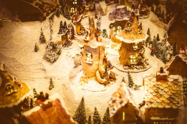 Snow village (diorama). Shooting Location: Meguro -ku, Tokyo