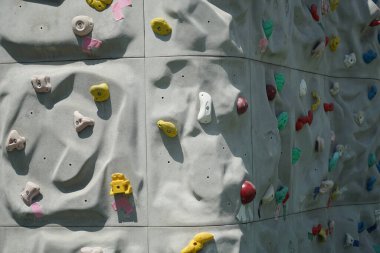 Climbing wall (bouldering). Shooting Location: Shibuya -ku, Tokyo