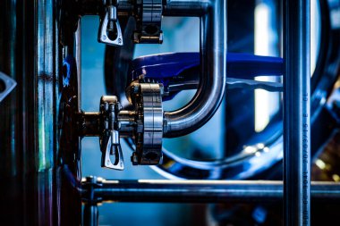 Stainless steel piping. Shooting Location: Minami -ku, Yokohama