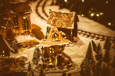 Snow village (diorama). Shooting Location: Meguro -ku, Tokyo