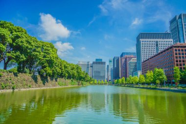 High -rise buildings in Marunouchi. Shooting Location: Chiyoda ward, Tokyo