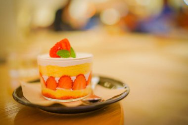 Strawberry cream cake. Shooting Location: Shinjuku-ku, Tokyo