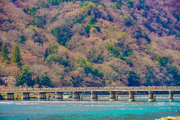 Togetsu Híd Kiotó Lövöldözés Helye Kiotó — Stock Fotó