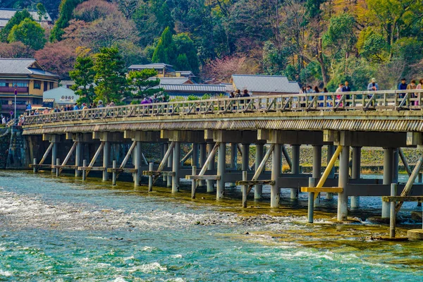 Most Togetsu Kjóto Umístění Střelby Kjóto — Stock fotografie