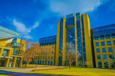 Aoyama Gakuin Üniversitesi kampüsü. Çekim yeri: Sagamihara, Kanagawa Bölgesi