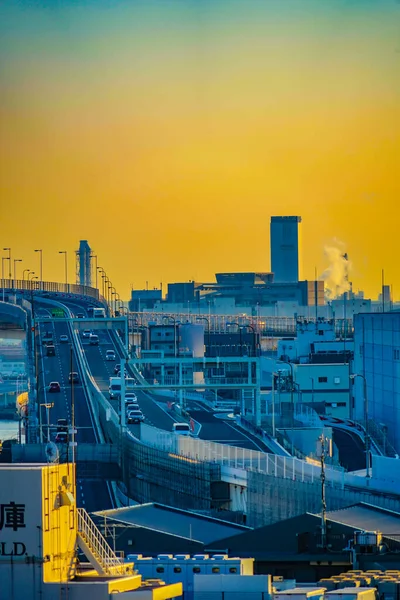 Het Stadsgezicht Snelweg Minato Ward Schietplaats Minato Tokio — Stockfoto