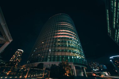 Yokohama Minato Mirai gece görüşü. Çekim yeri: Nishi -ku, Yokohama