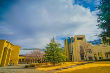 Aoyama Gakuin Üniversitesi kampüsü. Çekim yeri: Sagamihara, Kanagawa Bölgesi
