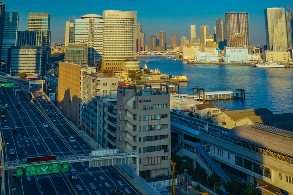 Paesaggio Urbano Autostrada Minato Ward Luogo Delle Riprese Minato Tokyo — Foto Stock