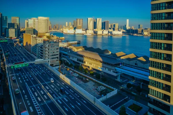 Stadsbilden Och Motorvägen Minato Ward Fotografering Plats Minato Tokyo — Stockfoto