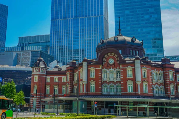 stock image Tokyo station and blue sky. Shooting Location: Chiyoda ward, Tokyo