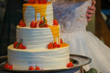 Mango soslu kek. Çekim yeri: Nishi -ku, Yokohama