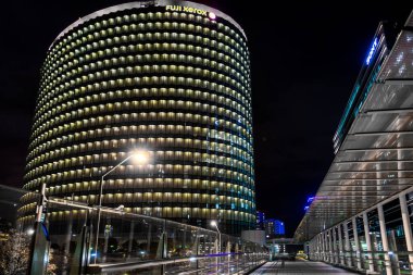 Yokohama Minato Mirai gece görüşü. Çekim yeri: Nishi -ku, Yokohama