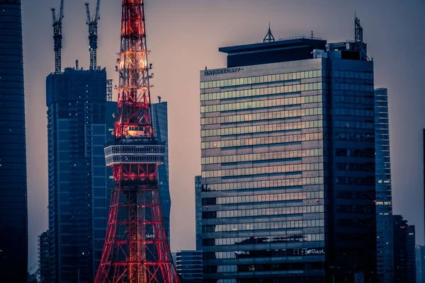 Minato Ward大楼和东京塔射击地点 东京Minato — 图库照片