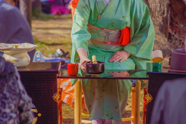 Obraz Ceremonii Herbaty Herbata Japońska Rozmieszczenie Kohoku Jokohama — Zdjęcie stockowe