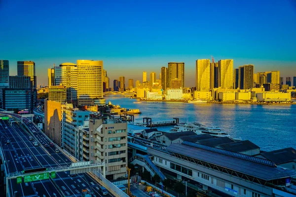 Stadtbild Und Autobahn Minato Ward Drehort Minato Tokio — Stockfoto