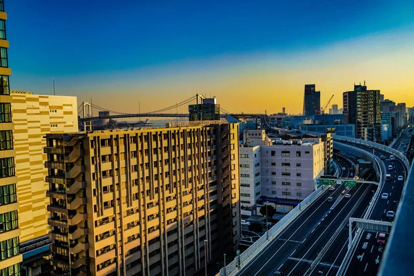 Kota Dan Jalan Raya Minato Ward Lokasi Penembakan Minato Tokyo — Stok Foto