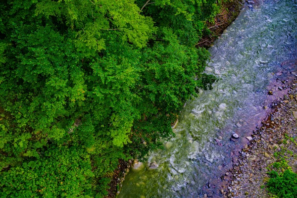 Река Городе Биэй Хоккайдо Место Съемки Биэй Хоккайдо — стоковое фото