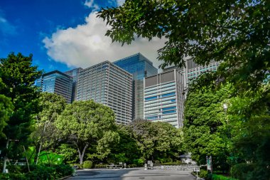 Otemachi ofis bölgesi. Çekim Konumu: Chiyoda Koğuşu, Tokyo