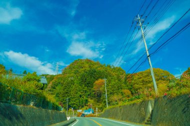 Gunma Bölgesi 'ndeki dağlar. Atış yeri: Gunma Bölgesi