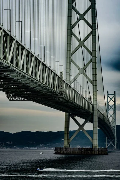 Most Cieśninowy Akashi Rozmieszczenie Akashi City Hyogo Prefektura — Zdjęcie stockowe