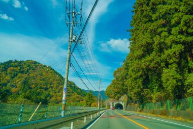 Gunma Bölgesi 'ndeki dağlar. Atış yeri: Gunma Bölgesi