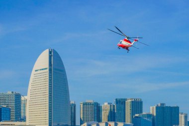 Kurtarma helikopteri (Yokohama için ilk tören). Çekim yeri: Yokohama-şehir kanagawa ili