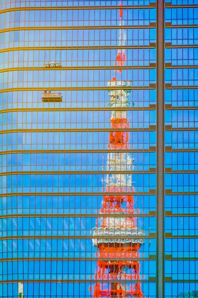 Wieża Tokio Okno Souji Rozmieszczenie Minato Tokio — Zdjęcie stockowe