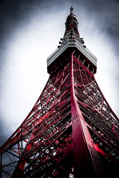 Tokyo Tower Błękitne Niebo Rozmieszczenie Minato Tokio — Zdjęcie stockowe