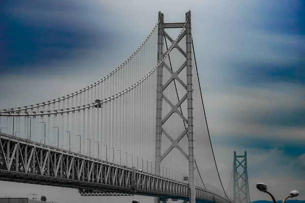 Most Akashi Strait Místo Střelby Akashi City Prefektura Hyogo — Stock fotografie