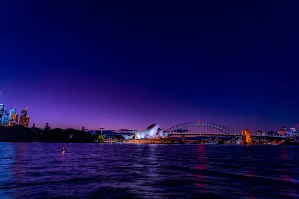 Operahuset Och Harbor Bridge Fotografering Plats Australien Sydney — Stockfoto