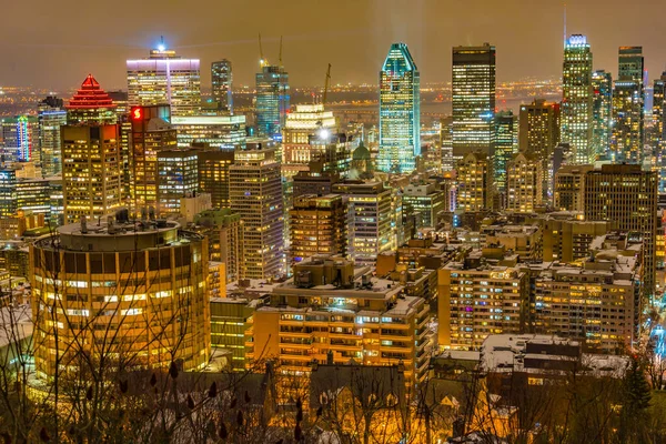 Montreal Vista Notturna Conditionalon Luogo Delle Riprese Montreal Canada — Foto Stock