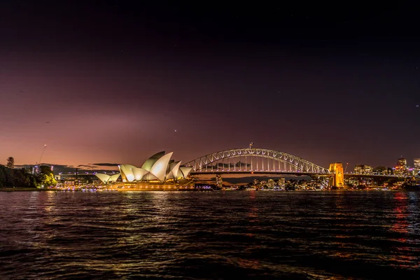 stock image Opera House and Harbor Bridge. Shooting Location: Australia, Sydney