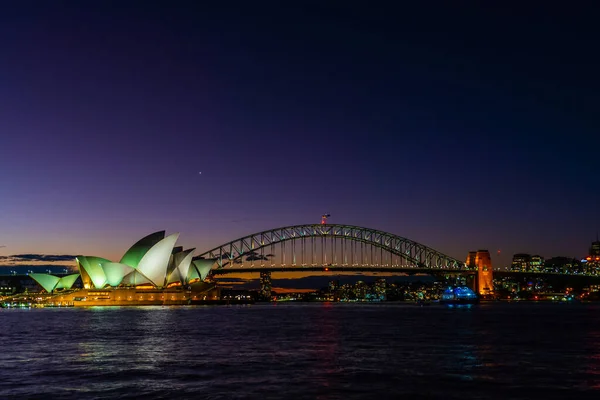 Opera Most Portowy Lokalizacja Fotografowania Australia Sydney — Zdjęcie stockowe