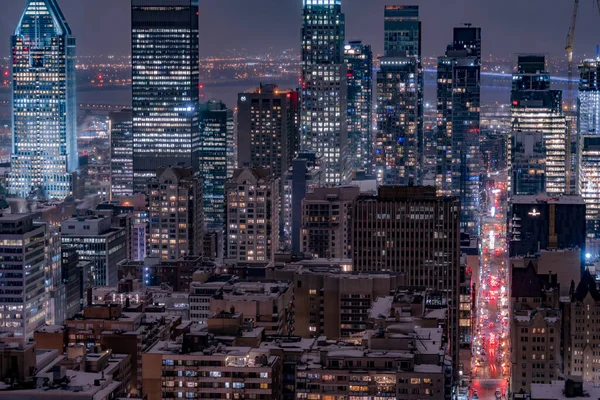 Montreal Nacht Ansicht Conditionalon Drehort Montreal Kanada — Stockfoto